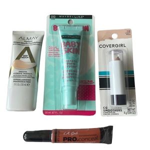 Almay Baby Lips Covergirl and LA GIRL face make up bundle pack